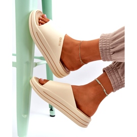 Dámské žabky na platformě Big Star NN274A034 Béžová béžový 4