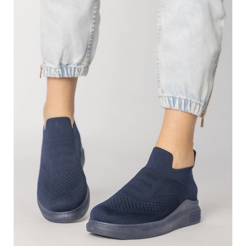 Námořnictvo modré ponožky tenisky modrý 2