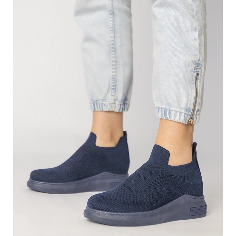 Námořnictvo modré ponožky tenisky modrý 1