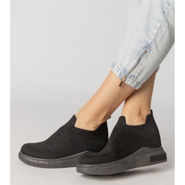 Vložené tenisky černé ponožky černý 2