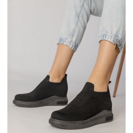 Vložené tenisky černé ponožky černý 1