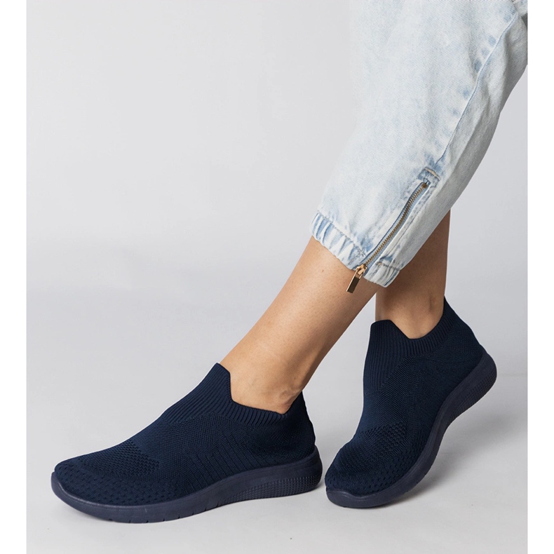 Navy Blue Sports tenisky s ponožkovým svrškem modrý 1