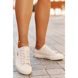 Dámské materiálové tenisky Big Star RR274768 BEIGE béžový 2