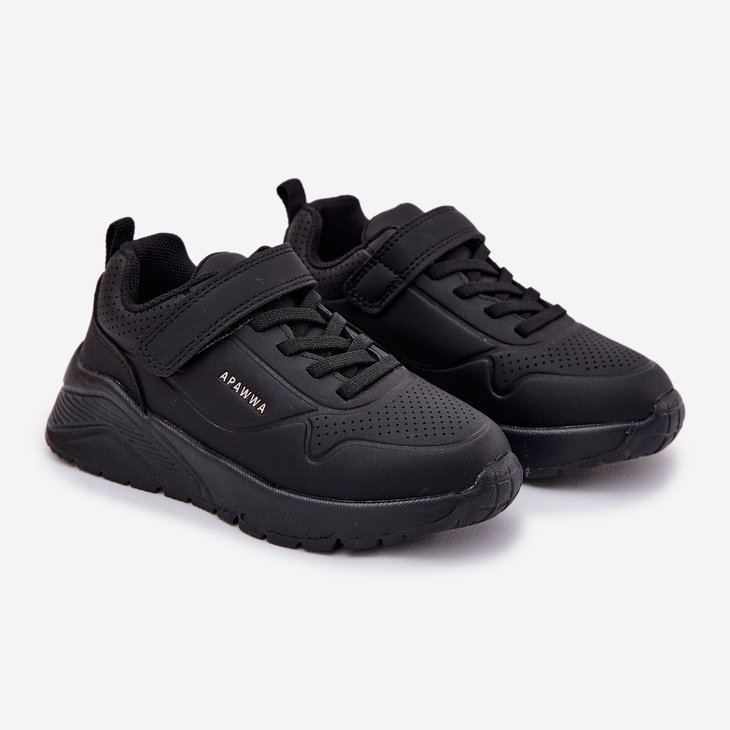 Dětská světelná sportovní bota na černé platformě černý 1
