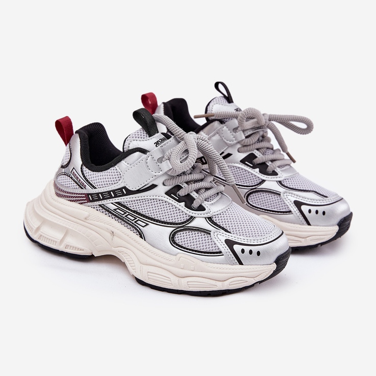 Dětské tenisky na silném jediném stříbrném Xairana stříbrný 1 Dětské tenisky na silném jediném stříbrném Xairana stříbrný 1