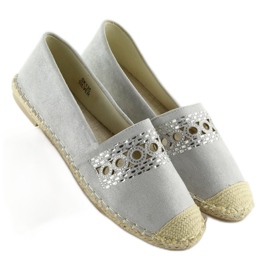 Šedé espadrilky pro ženy SK135 Silver šedá 1