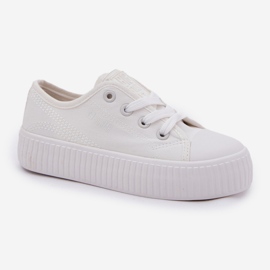 Big Star Velká hvězda RR374009 Białe Lace -Up tenisky bílý 8