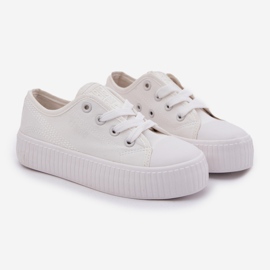 Big Star Velká hvězda RR374009 Białe Lace -Up tenisky bílý 1