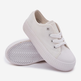 Big Star Velká hvězda RR374009 Białe Lace -Up tenisky bílý 5