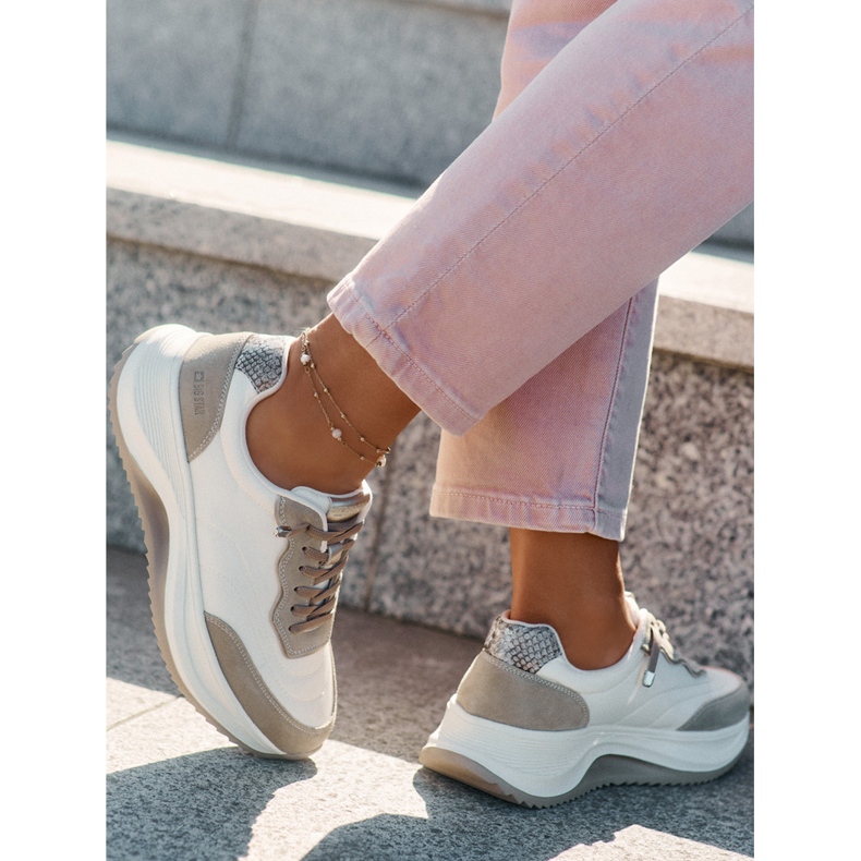 Dámské semišové tenisky na Big Star RR274A344 Hi-Polish Beige System béžový 1