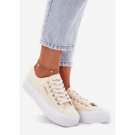 Dámské tenisky s Lace Lee Cooper LCW-25-31-3440L BEIGE béžový 1