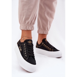 Tenisky dámského materiálu na platformě Lee Cooper LCW-25-31-3431L černý 2