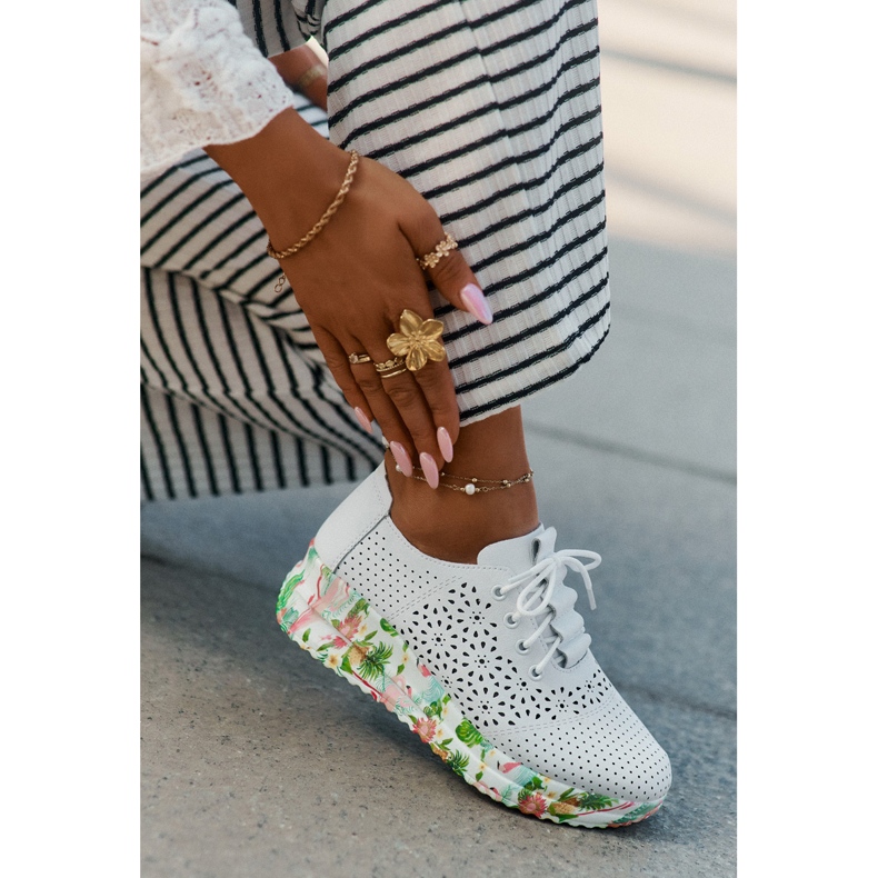 ARTIKER Dámská obuv na kožená otevřená práce pro Artiteker 56C1532 White bílý 2