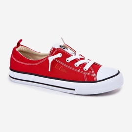 Materiál ženských tenisek Lee Cooper LCW-25-02-3298l červená červené 4