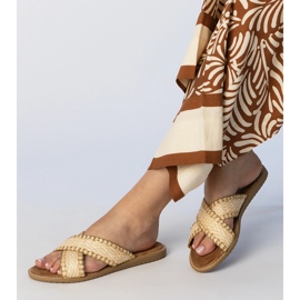 Dámské pantofle béžových žen 2