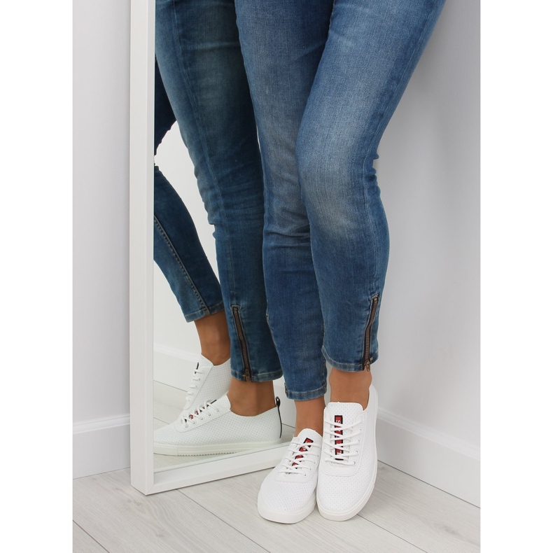 Dámské bílé měkké tenisky bílý 2