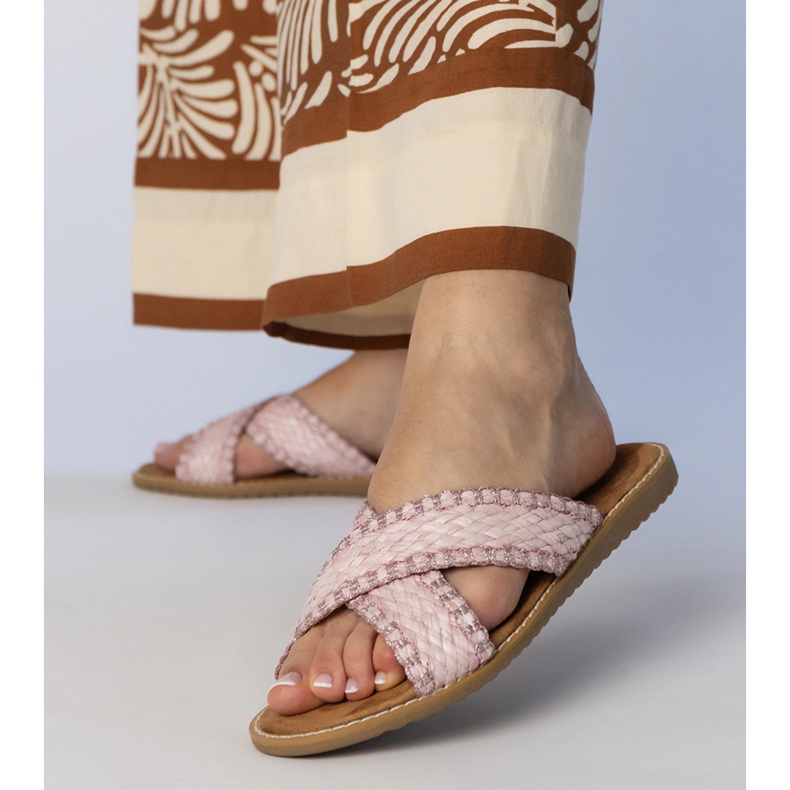 Pink Dámské pantofle růžový 2