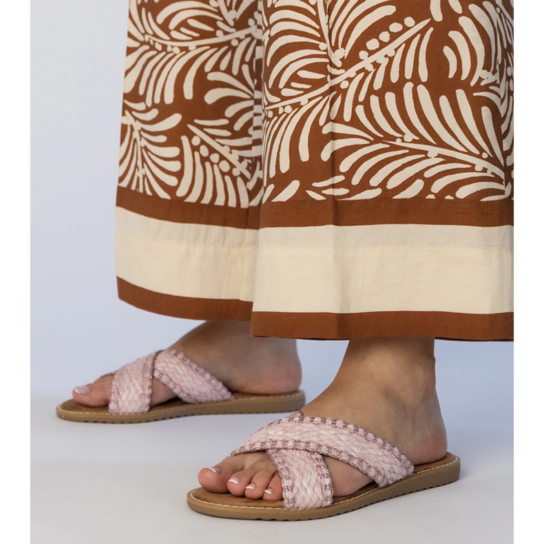 Pink Dámské pantofle růžový 1