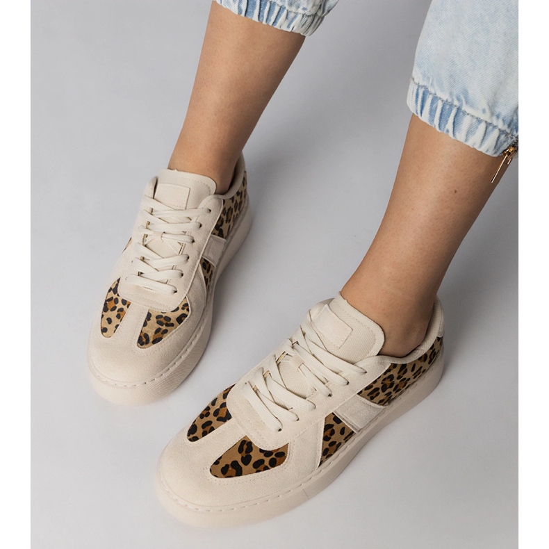 Bídlí-punčocha žen tenisky béžový 2