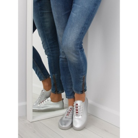 Dámské jemné stříbrné tenisky NB190P Silver šedá 2