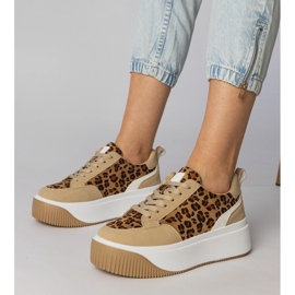 Dámské leopardské tenisky z Ekozamszu hnědý 1