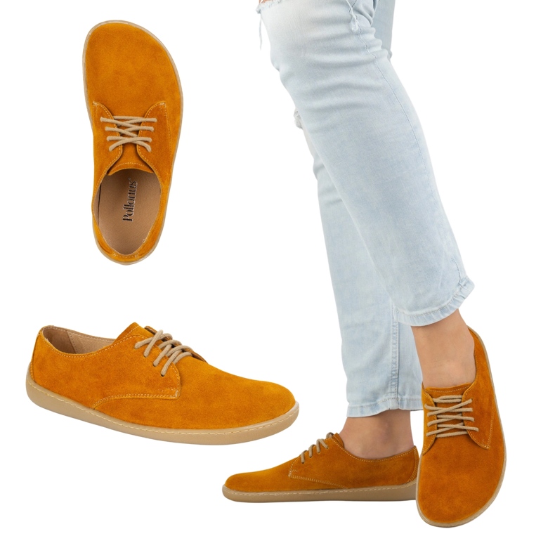 Olivier Dámské bosé minimalistické tenisky 1288pol žluté žlutá 2