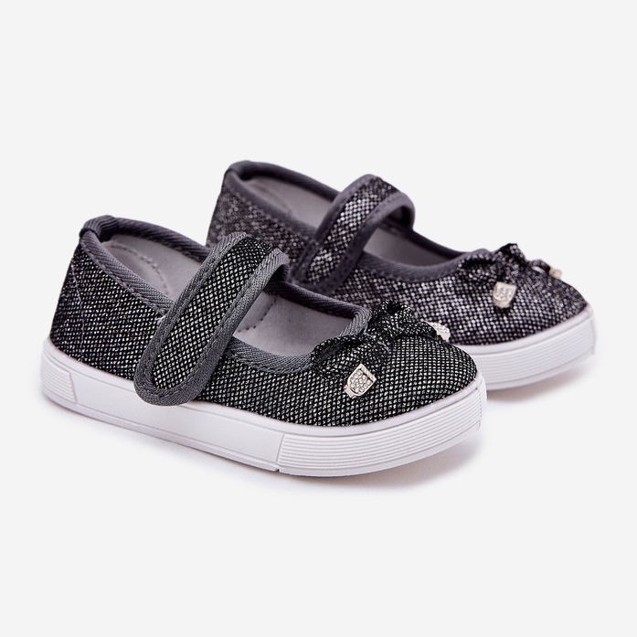 Dětské baleríny s černým lukem 1