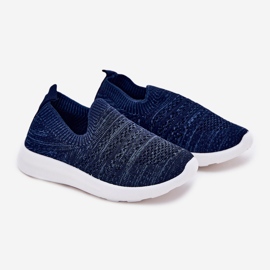 Dětské vložené námořnictvo modré sportovní boty modrý 1 Dětské vložené námořnictvo modré sportovní boty modrý 1