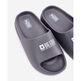 Big Star Pánské pěnové pantofle s logem Velké hvězdy RR174A013 šedá 2 Big Star Pánské pěnové pantofle s logem Velké hvězdy RR174A013 šedá 2