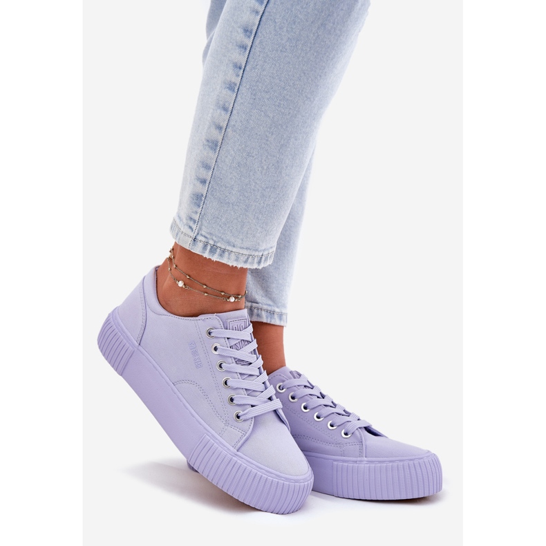 Big Star RR274406 Dámské materiálové tenisky fialové fialová 1