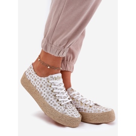Patrouched dámské tenisky na platformě s Lee Cooper LCW-25-08-3648L bílé a zlaté bílý 5