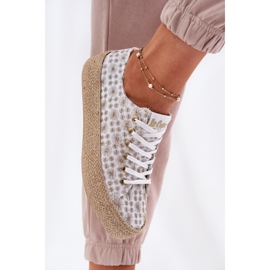 Patrouched dámské tenisky na platformě s Lee Cooper LCW-25-08-3648L bílé a zlaté bílý 3
