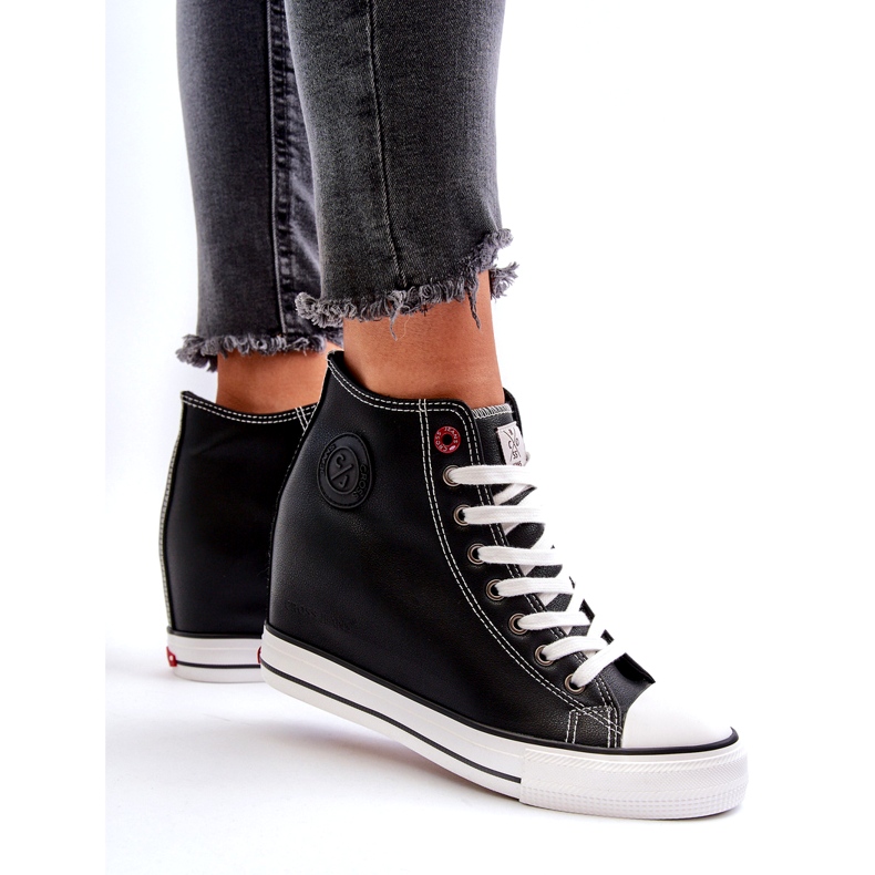 Dámské tenisky na klínku Cross Jeans NN2R4005 Black černý 3