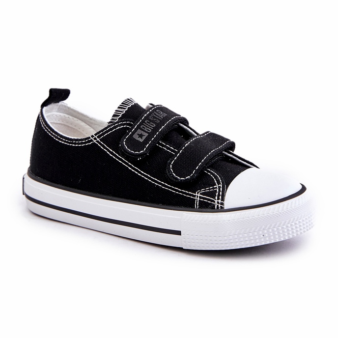 Dětské tenisky na suchý zip Big Star OO374008 Black černý 4