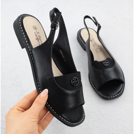 S.Barski Dámské sandály Czarne S. Barski KV51-021 černá 1 S.Barski Dámské sandály Czarne S. Barski KV51-021 černá 1