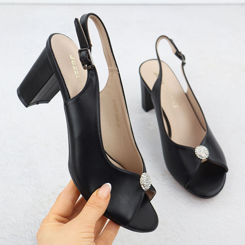 Dámské sandály na Black Jezzi 6985 Post černá 1