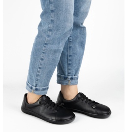 WASAK Dámské boty boty Minimalistická kůže 0771W Černý hrášek 2