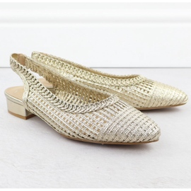 Dámské sandály s otevřeným dílem v Golden Spitz T.Sokolski L25-334 zlatý 2