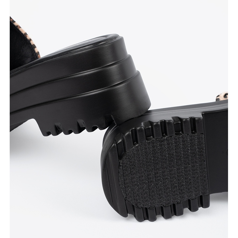 Seastar Pantofle na leopardové platformě hnědý 1