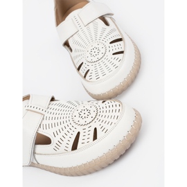 Seastar Dámské boty s otevřeným dílem s suchým zipem bílý 1