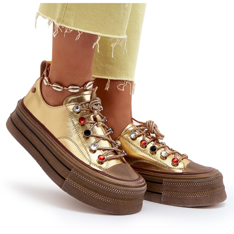 Dámské Tenisky na platformě GOE NN2N4055 Zlaté zlatý 6