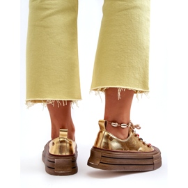 Dámské Tenisky na platformě GOE NN2N4055 Zlaté zlatý 5