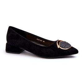 Dámská dámská čerpadla s nízkým podpatkem s eko-eco-S.Barski KV27-037 Black černý 1