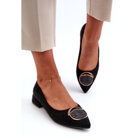 Dámská dámská čerpadla s nízkým podpatkem s eko-eco-S.Barski KV27-037 Black černý 2