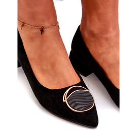 Dámská dámská čerpadla s nízkým podpatkem s eko-eco-S.Barski KV27-037 Black černý 4