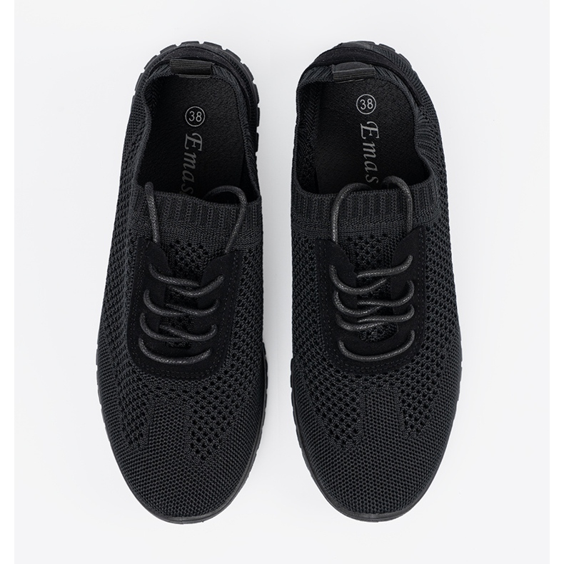 Dámská sportovní bota černé otevřené práce černý 1