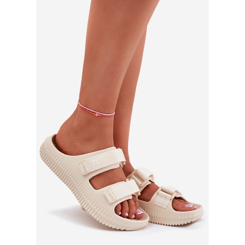 Big Star Dámské pěnové pantofle s velkou hvězdou RR274A529 BEIGE béžový 1