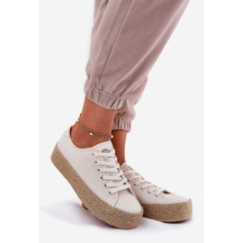 Dámské tenisky na platformě s Lee Cooper LCW-25-02-3284 Braid béžový 5