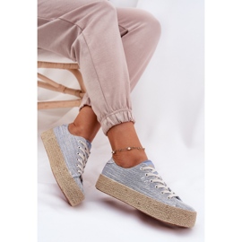 Dámské tenisky na platformě s Lee Cooper LCW-25-02-3283 Blue Braid modrý 5