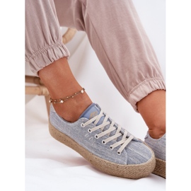Dámské tenisky na platformě s Lee Cooper LCW-25-02-3283 Blue Braid modrý 6